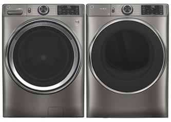 GE Appliances Steam Laundry Satin Nickel - Electric GE Appliances Steam Laundry Satin Nickel - Electric