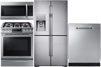 Samsung Slide-In and Counter Depth Upgrade Kitchen Package - Gas