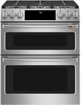 Caf(eback) 30" Slide-In Front Control Gas Double Oven with Convection Range