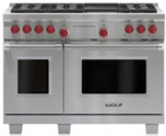 48" Dual Fuel Range - 6 Burners and Infrared Charbroiler