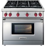 36" Gas Range - 6 Burners