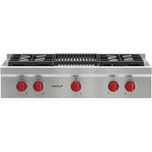 36" Sealed Burner Rangetop - 4 Burners and Infrared Charbroiler